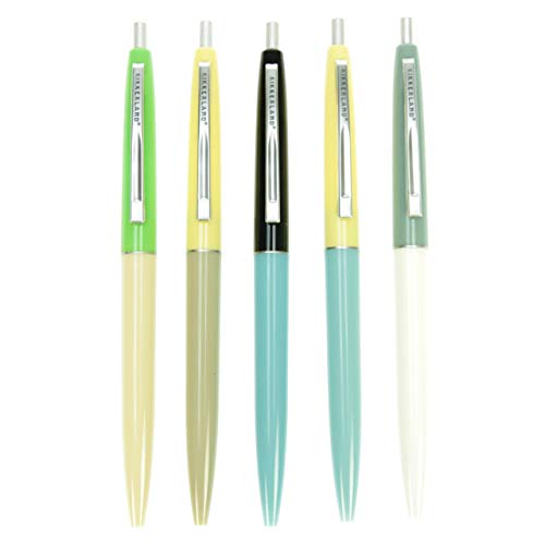 Stylos retro Kikkerland 4308-A noir lot de 5 papeterie vintage