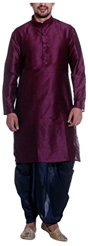 Kurta y Dhoti mezcla de seda hombre talle 40 ropa ligera para eventos exóticos