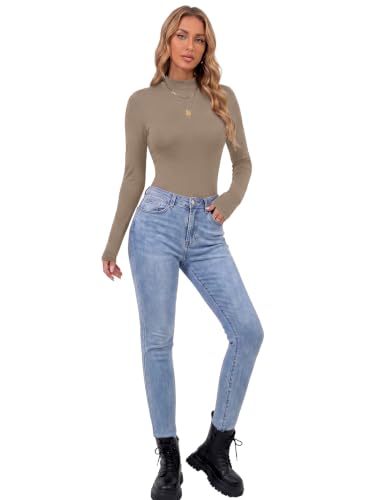 Image of OPOIPIN Women's Long Sleeve Basic Bodysuit