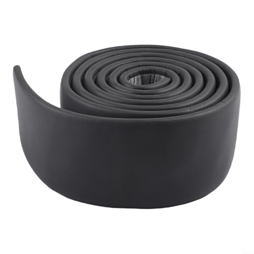Image of FACAIIO Skirting Board 200cm Long, 1cm Thick Anti-Collision Strip for Home Safety, Self- Protective Guard for Walls, Table Corners, Kitchen Counters, Gas Pipes(Black)