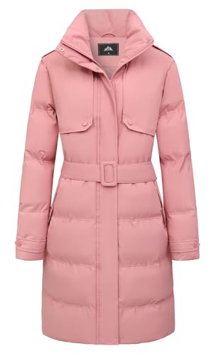 MOERDENG Women's Waterproof Long Winter Coat Warm Puffer Jacket Thickened Down Parka Maxi Coat