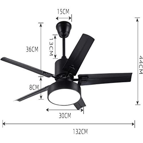 Ventilateur de plafond avec éclairage LED dimmable et 6 vitesses - 3