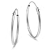 FANTOM 25mm Hoop 925 Sterling Silver Earrings. 25mm in Diameter Super Round High Polish