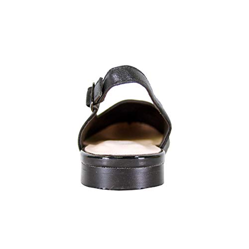 Peerage Kennedy Women's Wide Width Slingback Casual Leather Flats with Patent PU Round Toe Cap4