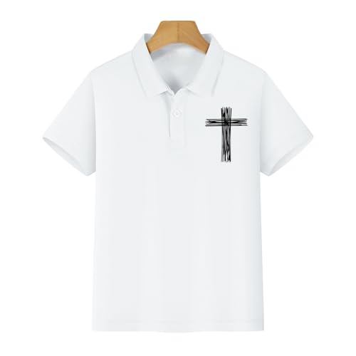 Kids Toddler Boys Girls 𝐏𝗼lo T Shirt Linen Short Sleeves Solid Color V Neck Casual Tops Summer Outdoor T3