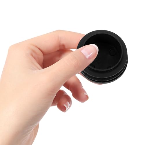 Tapón de plástico negro para agujeros redondos y patas de mobiliario, pack de 50 5