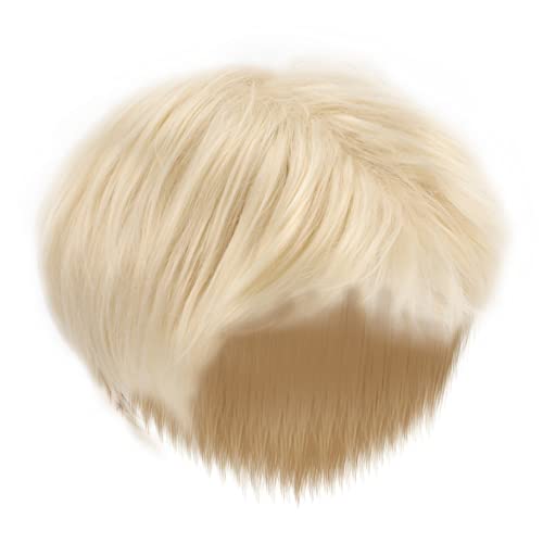 VALICLUD Kurze Synthetische Perücke für Männer Gerade Frisur mit Seitenscheitel für Cosplay und Besondere Anlässe Atmungsaktiv und Langlebig Unangenehme Gerüche