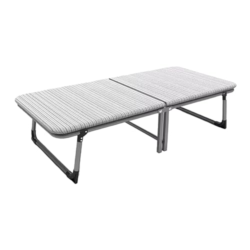 Cama plegable para invitados con colchón, rodillos de 360°, marco resistente para uso doméstico y de oficina
