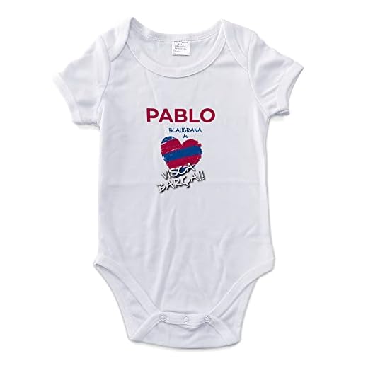 Body Barcelona. Body personalizado. Body de tu equipo de fútbol. Body personalizado con nombre. Bebe, niño, niña. Mameluco. Pelele. Manga corta. Regalos personalizados. Tallas de 0 a 12 meses.