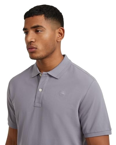 G-STAR Raw C.V. Men's Dunda Overdyed Slim Polo Shirt, Gray, Large 5