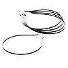 Lot de 5 bandeaux en acier inoxydable pour femme - 5 mm - Noir #3