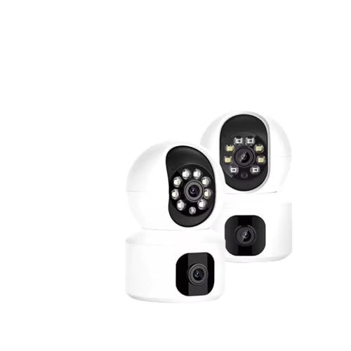 TZQKBRDNWGY Cámara IP WiFi de 8MP, Monitor de bebé con Doble Lente, visión Nocturna a Color, vídeo de Seguimiento automático Humano, cámara de vigilancia Inteligente for el hogar(US Plug,8MP 2.4g)