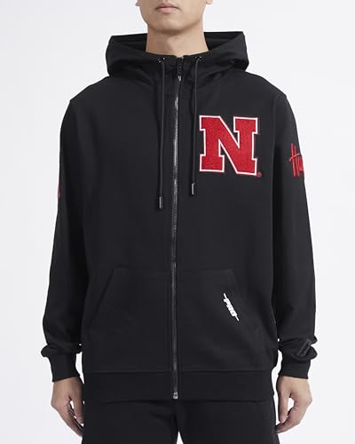 Image of Pro Standard Mens College Classic Chenille Cotton Double Knit Full Zip Hoodie