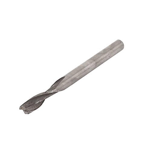 Uxcell Straight Shank 3Mmx3Mmx15Mmx36Mm 2 Flutes Spiral End Mills Cutter #TOP28