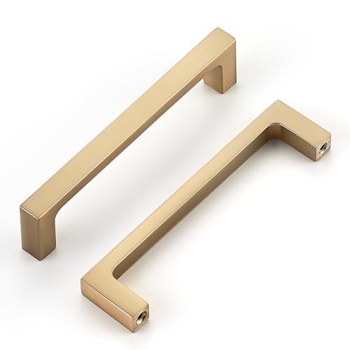 Image of Ravinte Champagne Bronze Kitchen Cabinet Solid Handles,4 Inch,5 Pack