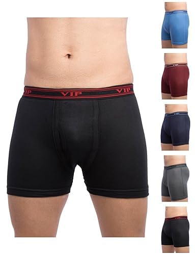 Image of VIP ULTIMAICD Color Men's 100% Cotton Interlock Fabric Trunk with Outer Elastic Waistband Assorted