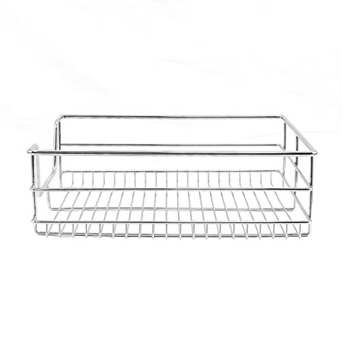 KuKoo 3 x Kitchen Pull Out Soft Close Heavy Duty Baskets, 600mm Wide Cabinet, Slide Out Wire Storage Drawers, Pull-Out Organiser Metal