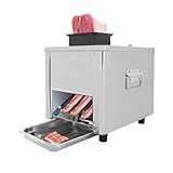 Electric Meat Cutter Machine, 850W 7mm Jerky Slicer Machine 330lb/h Meat Cuber Machine Electric Meat Cutter for Slices Strips Cubes Minced Meat