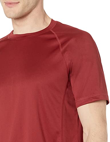Amazon Essentials Men's Slim-Fit Short-Sleeve Quick-Dry UPF 50 Swim Tee, Breathable Stretchable Fabric, Raglan Seams, Brick Red, Large - image 3