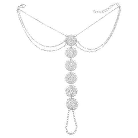 Holibanna Adjustable Beach Anklet with Toe Ring Cover