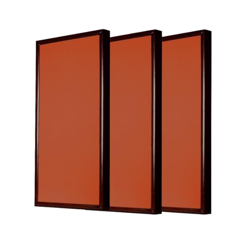 Image of Timber Acoustics Soundproofing Wooden Frame Acoustic Panels, Rockwool Safe 'n' Silent Pro. (WALNUT) [SET OF 3] (Orange, 2'X4'X3 inch)
