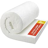 Fanfanwin Ceramic Fiber Insulation 2" Thick x 16" x 48", Fireproof Insulation Baffle Rated to 2400f Ceramic Fiber Blanket for Forge, Foundry, Stoves, Furnace, Kilns, Fire Bricks, Boilers, Kilns, Ovens