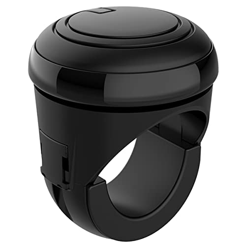 TuAut Boule de Volant Boule Volant Voiture Universel Antidérapant Boule pour Volant Rotation à 360° Poignée en Forme de Boule Boule de Commande Volant de Voiture pour Voitures Camions(Noir 2, ABS) Cover