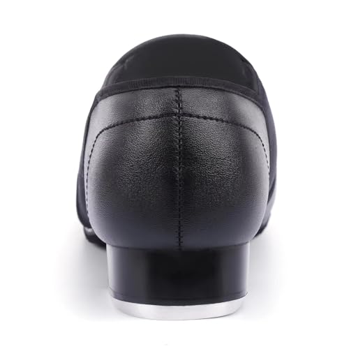 ARCLIBER Black Tap Shoes for Women and Men PU Leather Slip On Women Tap Dance Shoes2