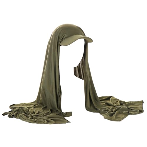 Hijab Scarfs for Women, Baseball Cap Scarf Turban Hats Muslim Beanies Bandana Hijab Headwrap Cap Long Hijabs