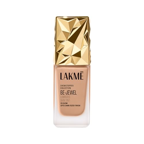 Image of LAKME Be-Jewel Luminous Skin Tint, 25ml, for Radiant, Smooth and Luminous Finish, with Light-Reflecting Polymers, 24HR Filter-Like Wear, Foundation for Women Dry Skin, for Women - Neutral Nude