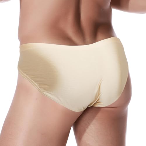 YINYOUYU Mens Briefs Silk Bulge Enhancing Pouch Sexy Low Rise Breathable Stretch Lightweight Underwear2