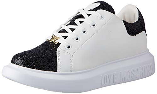 Love Moschino Ja15654g0bj6200b, Zapatillas de Gimnasia Mujer, Negro, 39 EU