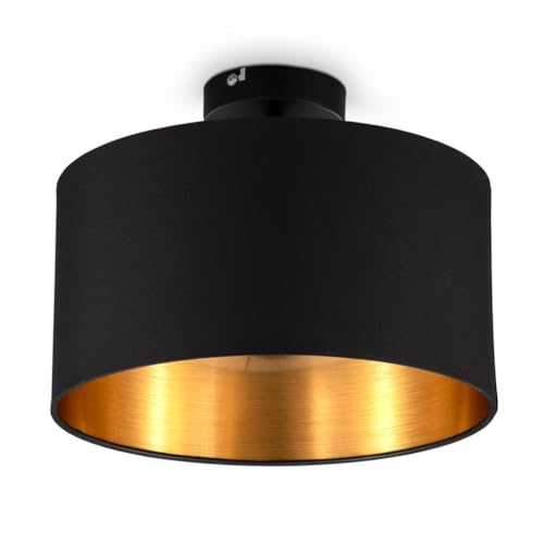 B.K.Licht - Deckenlampe mit Lampenschirm aus Stoff, E27 Fassung,...