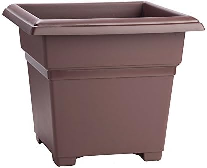 Novelty 26183 Countryside Square Tub Planter, Brown 18-Inch
