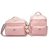 Kit Bolsa Mala Maternidade Bebe Enxoval Grande + Mochila + Trocador - Linha Austin (Ouro Rosa)