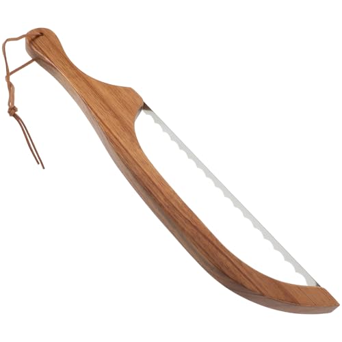 TOBBOMEY Scie Bois et Lame en Acier Inoxydable Outil de Découpe Dentelé pour Long et Gâteau Trancheuse Manuelle Multifonction Cuisine et Pâtisserie Paquet de Rangement