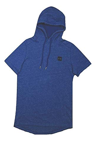 Under Armour Men's UA Sportstyle Terry Short Sleeve Hoodie Sweatshirt (Bright Blue, Medium)