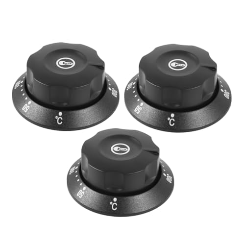 MUELODSIC 3 piezas Protector para Perillas de Estufa y Horno Cubierta para Control de Temperatura de Grados Resistente y Fácil de Instalar Compatible con Termostatos y Quemadores de Cocina