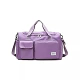 Mochila Mala Bolsa Grande retângulo Unissex Masculino e Feminino Para Academia Esporte Fitness Treino Passeio (Lilas)