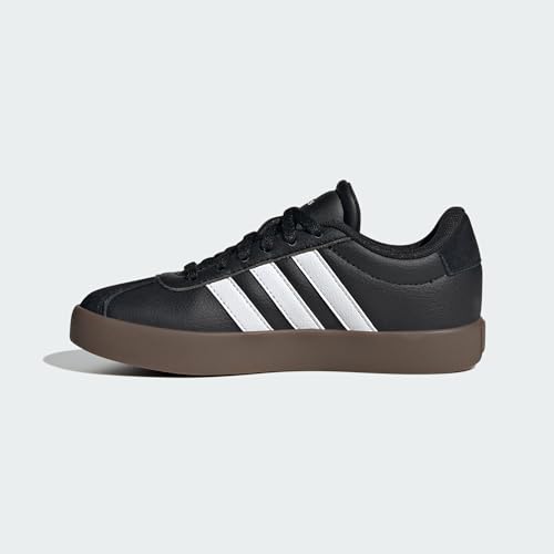 adidas VL Court 3.0 Skateboarding Sneaker for Unisex-Kids, Black, 24.5 cm2
