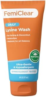 FemiClear® Ultra-Gentle Feminine Wash – Made with Lysine & Lemon Balm for Feminine Hygiene, Essentials for Vaginal Health (6FL oz)