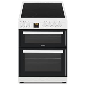 electriQ 60cm Double Cavity Electric Cooker – White