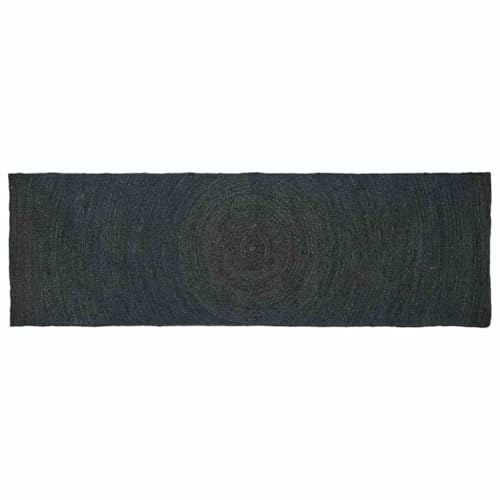 Chemin de table en jute gris moderne 80 x 200 cm lavable pour salon - 2