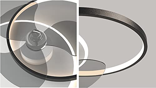Ventilateur de plafond avec lampe et télécommande pour salon à 6 vitesses réversible - 8