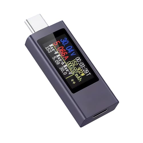 240W USB C Tester Power Meter 4-30V 0-12A Type-C PD Digital Multimeter Voltage and Current Tester for Power Banks USB Charger Detector