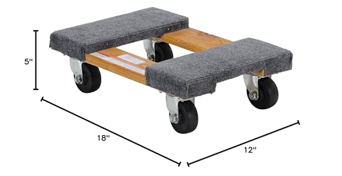 Dolly de madera Vestil HDOC-1218-9 18 in x 12 in x 5 in miniatura 4