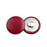 HongRun 10pc 28mm Leather Covered Button for Jacket Coat Decorative Buckie Round Shark Buttons Clothes Sewing Clasp Accessory Jujube Red
