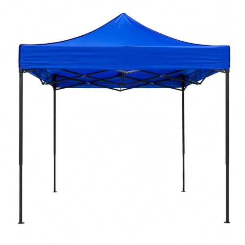 Geotech Toldo Plegable Retractil 2x2 Azul Impermeable para Jardín y Eventos
