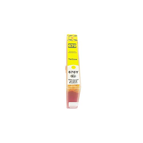 Kit cartucho de tinta para com 670XL Deskjet 4615 4625 5525 3525 compatível