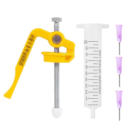 Manual Solder Flux Glue Dispenser,Durable Solder Paste Dispenser with Plunger and 3 Dispensing...